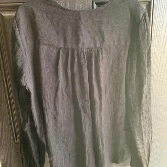 Women’s black Free People “Check on It” wrap top size medium - Picture 3 of 9